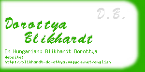 dorottya blikhardt business card